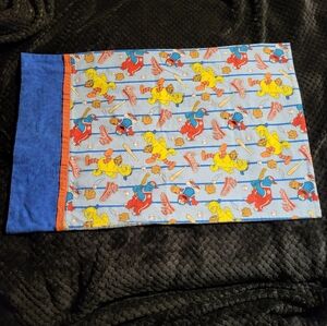 Sesame Street flannel pillow case Baseball Elmo Big Bird Cookie Monster handmade